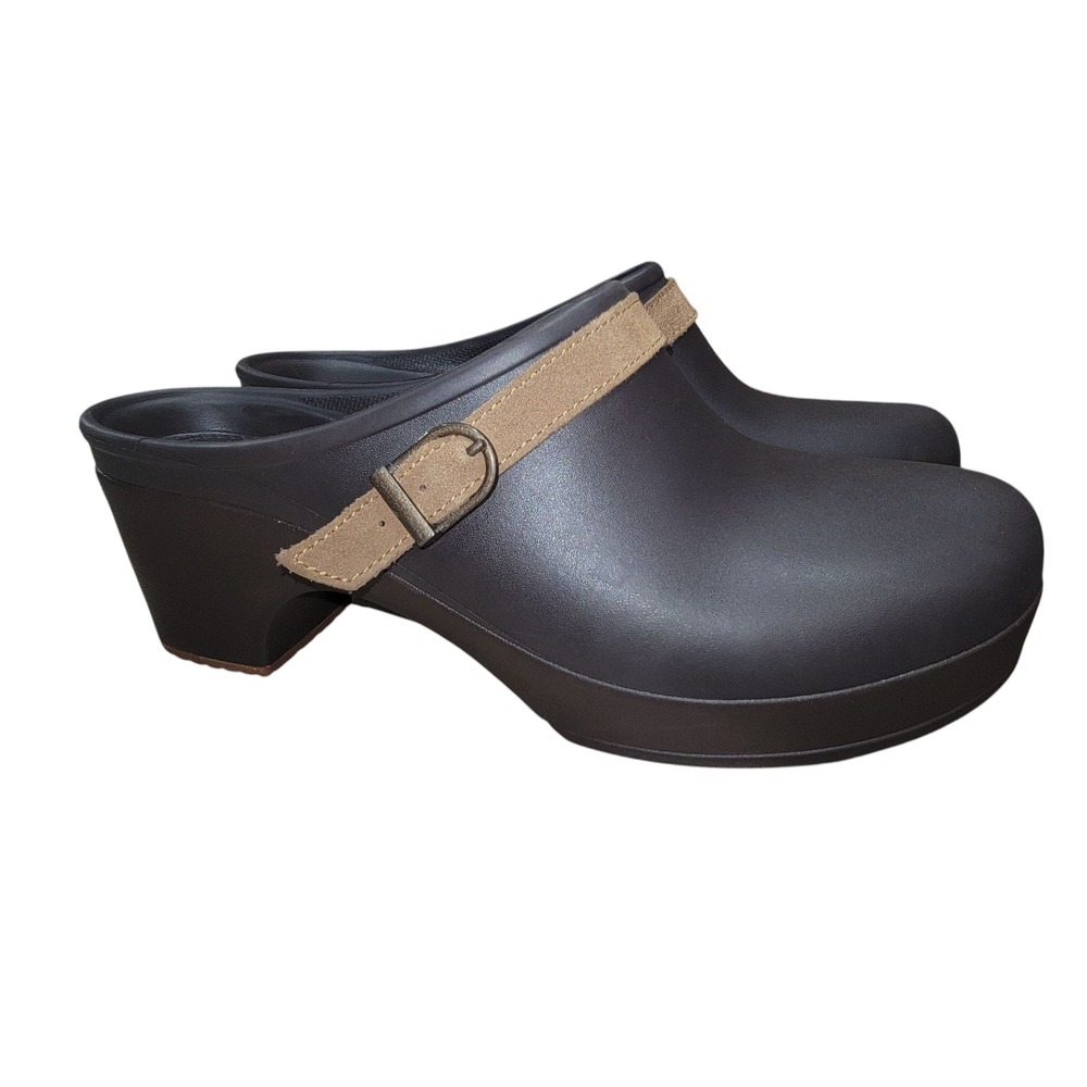 Crocs Sarah Womens Clogs Shoes Dark Brown Croslite Dual Comfort Slip On Sz 11